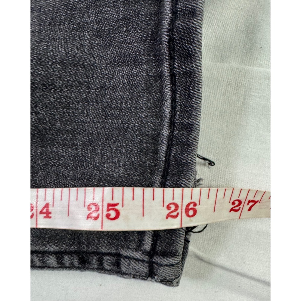 Abercrombie Kids High Rise Wide Leg Jeans Black Size 11/12 Regular Distressed - Picture 11 of 16